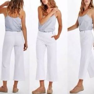 AG Adriano Goldschmied White Cropped Jeans